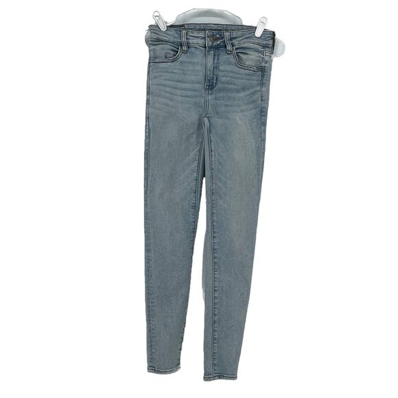 American Eagle Hi-Rise Next Level Stretch Jegging in Worn Out Blue Size 2 - Picture 1 of 8